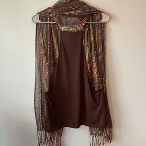 Scarf Vest boho unbranded